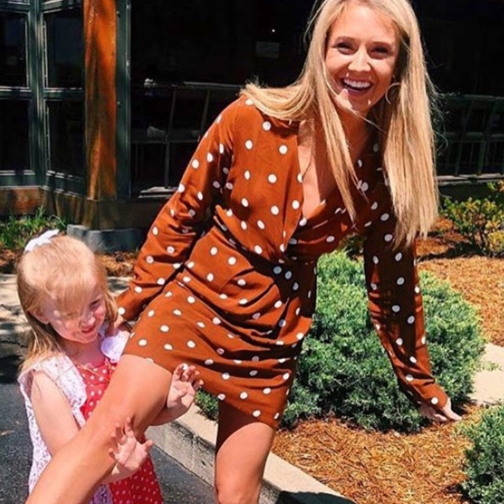Burnt Orange Polka Dot